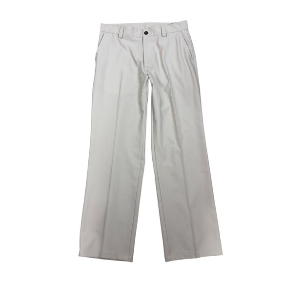 Adidas Climalite Golf Pants Mens 32 x 34 Light Tan Chino Flat Front - Picture 1 of 7